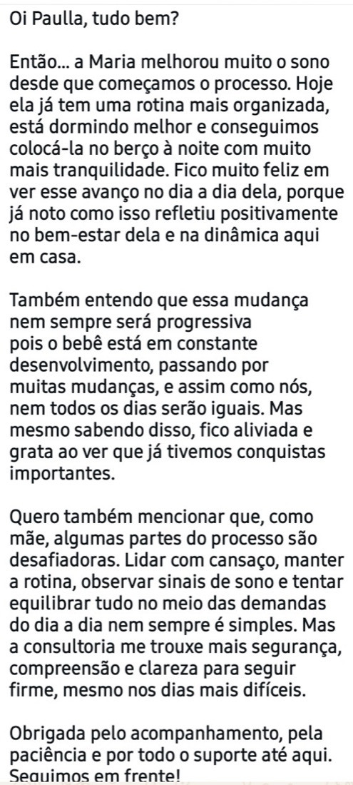 Depoimento de aluna 17
