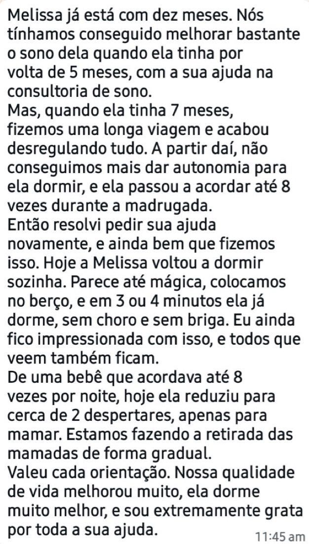 Depoimento de aluna 18