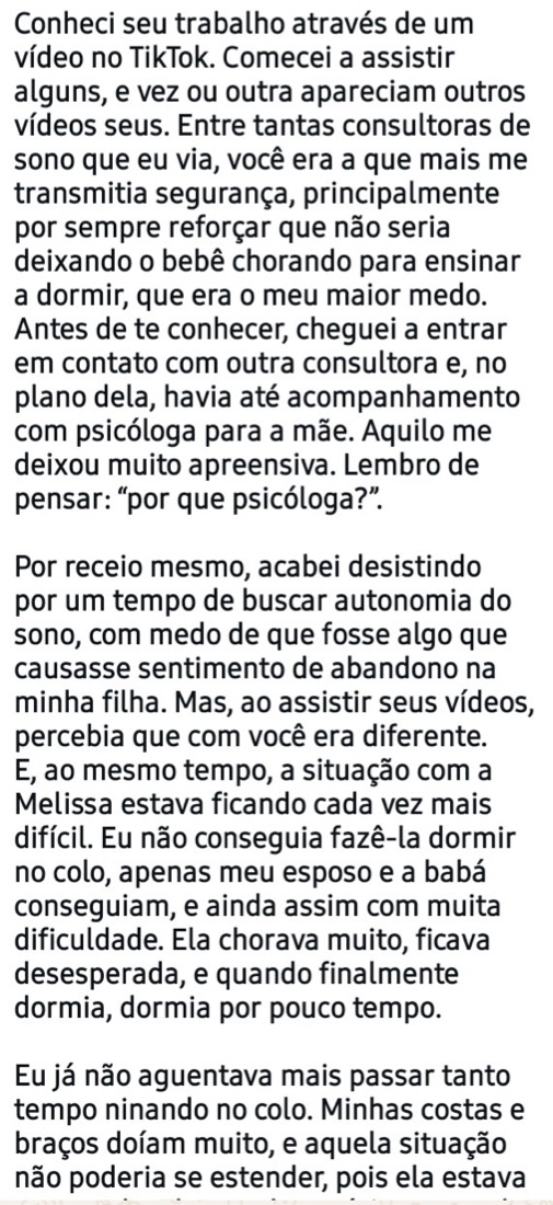 Depoimento de aluna 20