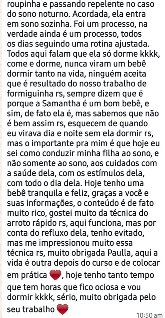 Depoimento de aluna 5